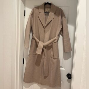 Aritzia Wilfred Beige Wool Blend Coat
